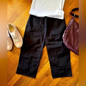 Vintage Cotton Ginny EUC size 3 black cotton cropped capri pants, cute pockets